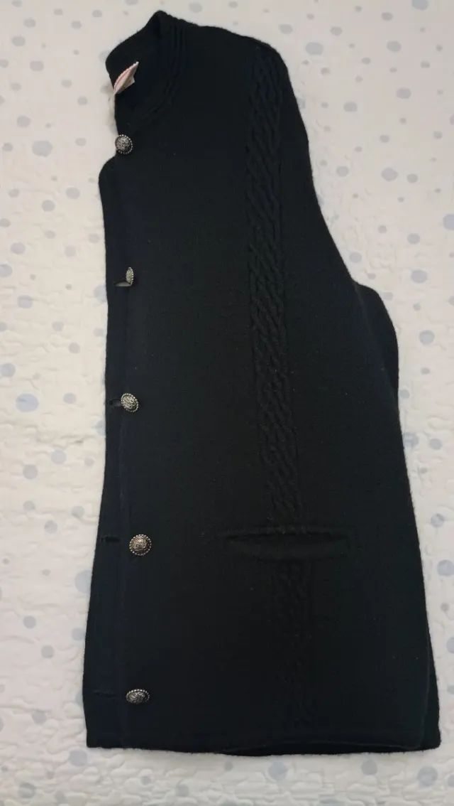 Cárdigan de lana negro