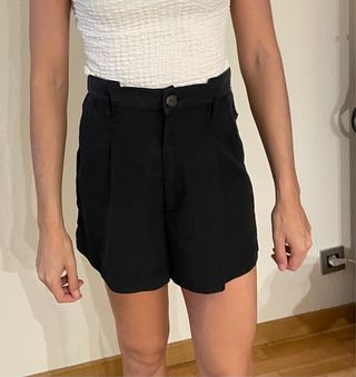 Shorts negros de vestir