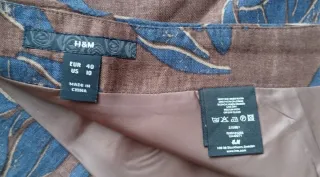 Falda H&M Estampado Floral Talla 40