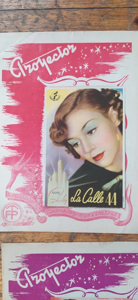 Revista programas de cine antiguos "Proyector"