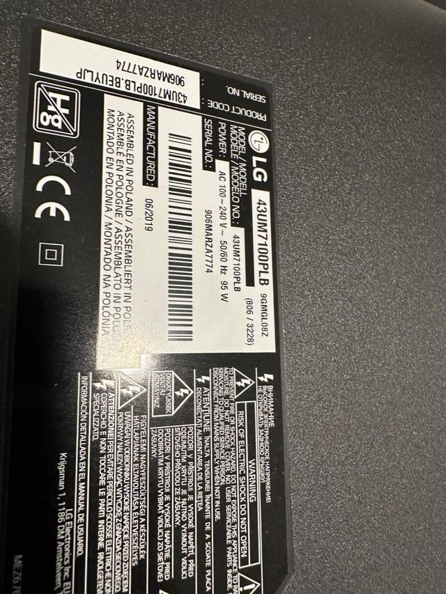 Televisor LG 43'' Smart TV