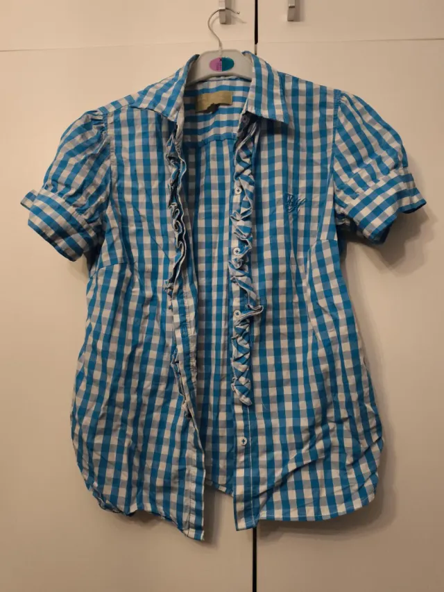 Camisa Pedro del Hierro cuadros azul y blanco