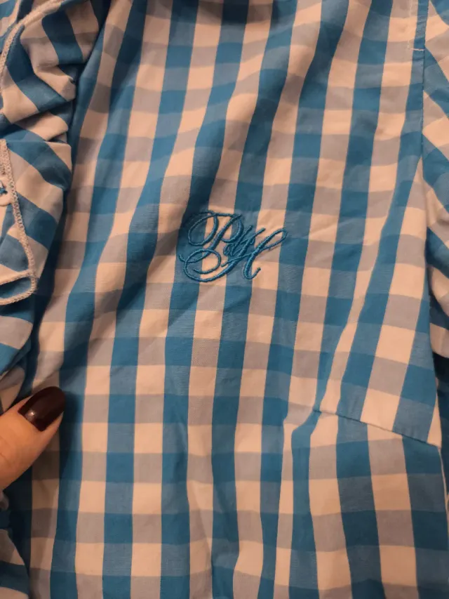 Camisa Pedro del Hierro cuadros azul y blanco