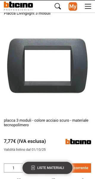 Placche BTicino Acciaio Scuro