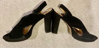 Zapatos de fiesta, tacón de 11cm, negros talla 39