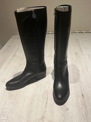 Botas Geox Caña Alta Talla 39 Mujer Negras