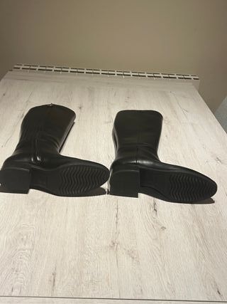 Botas Geox Caña Alta Talla 39 Mujer Negras