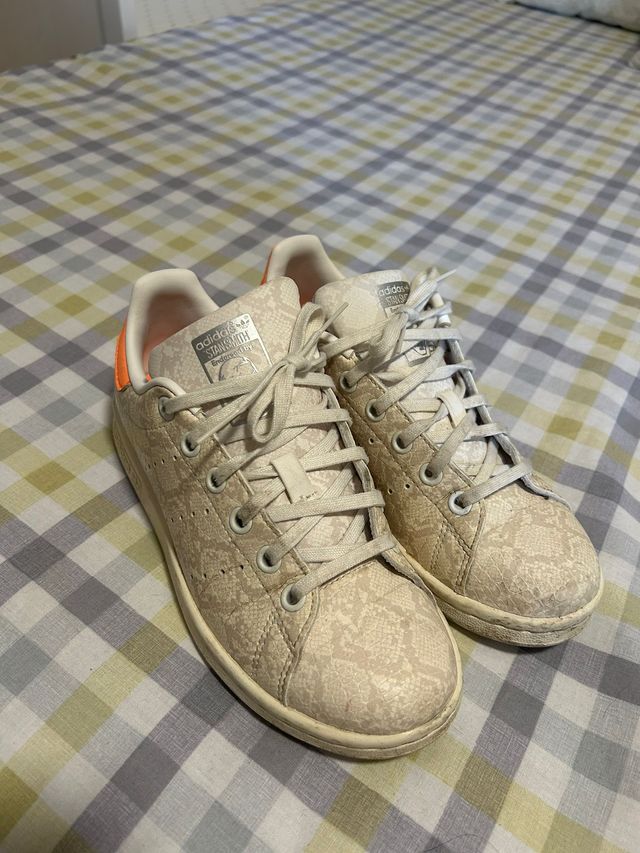 Zapatillas Adidas Stan Smith Beige Naranja