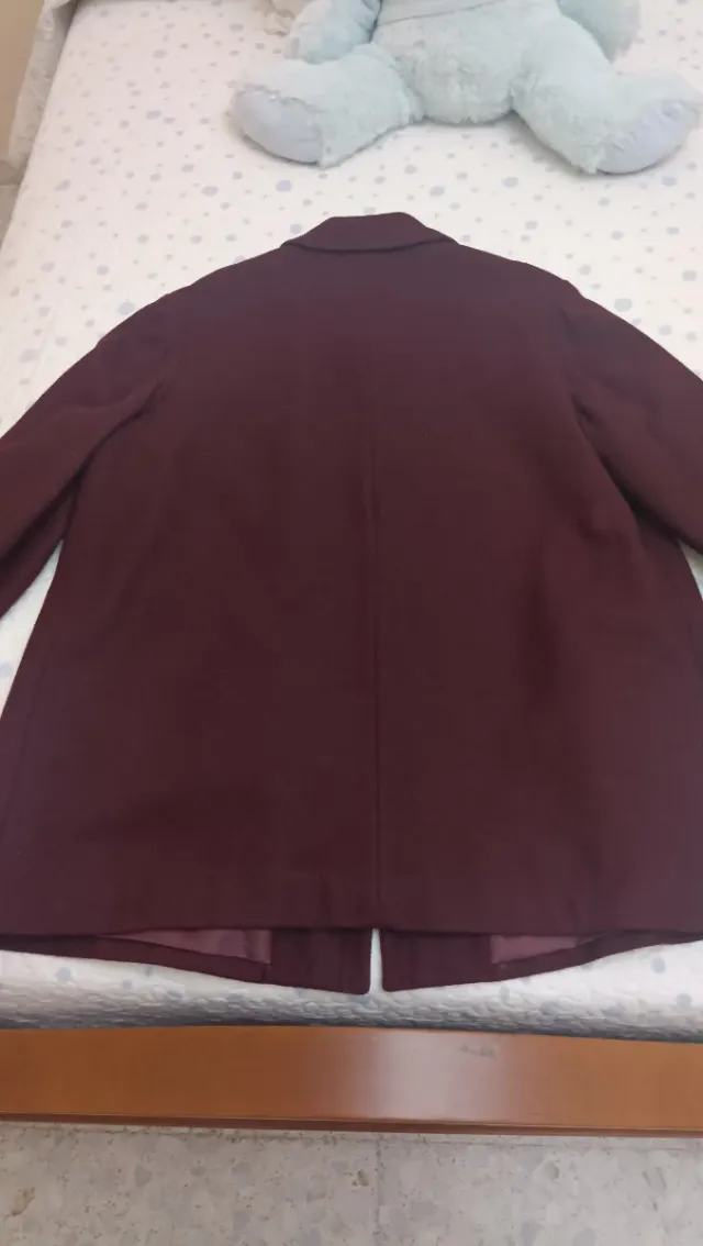 Chaquetón paño burdeos