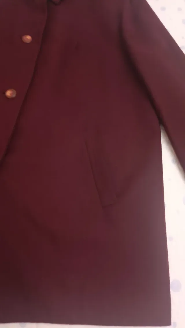 Chaquetón paño burdeos