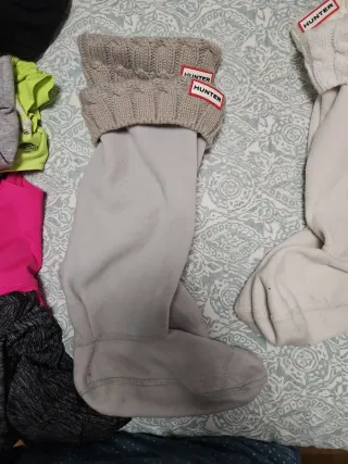 Calcetines Hunter Grises y Blancos. Talla M 36-38