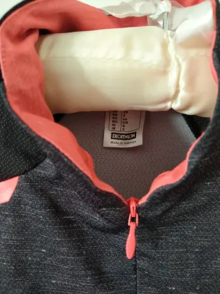 Maillot ciclismo Btwin gris y negro