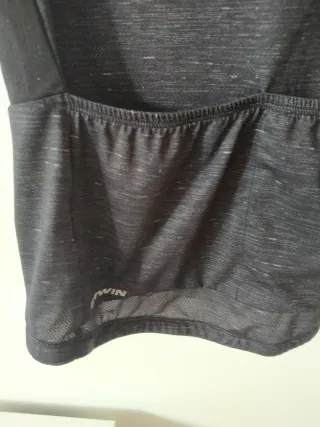 Maillot ciclismo Btwin gris y negro