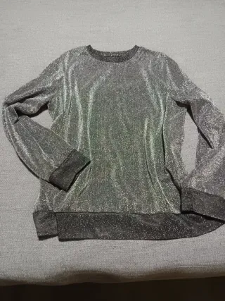 Jersey plateado tipo sudadera