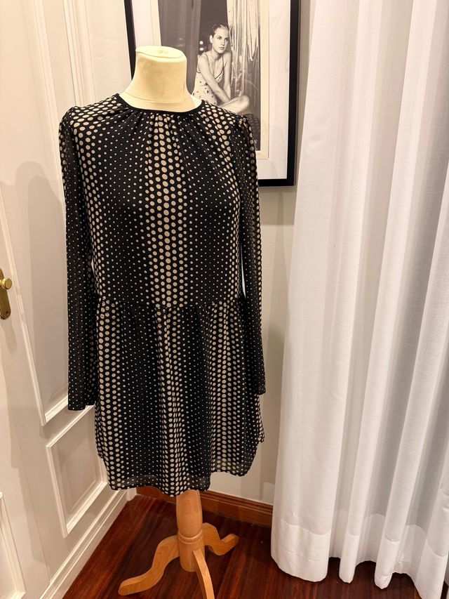 Vestido Michael Kors Negro y Beige