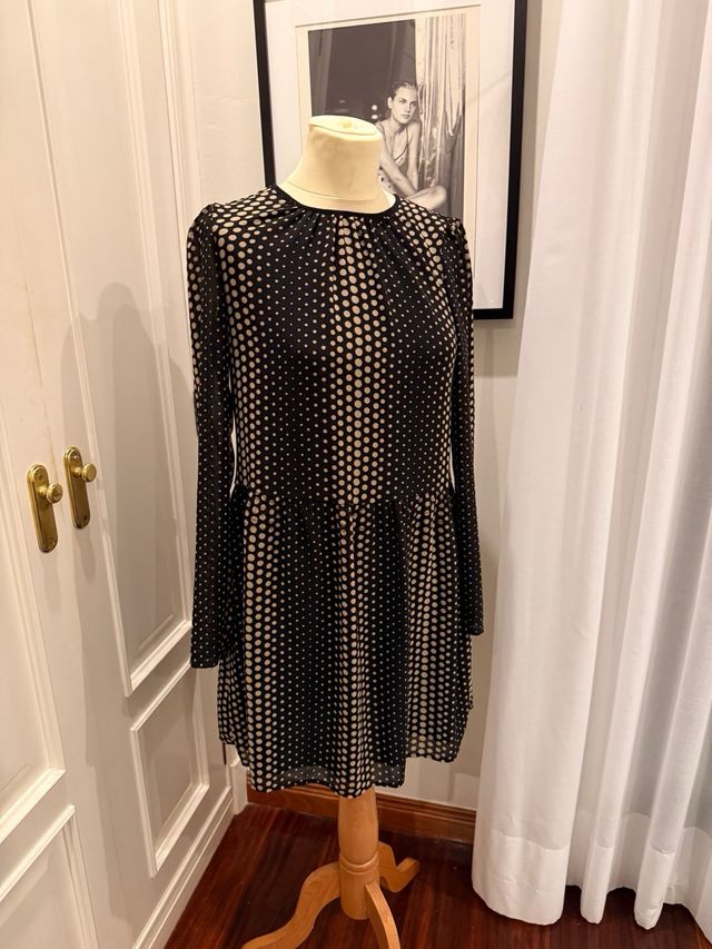 Vestido Michael Kors Negro y Beige