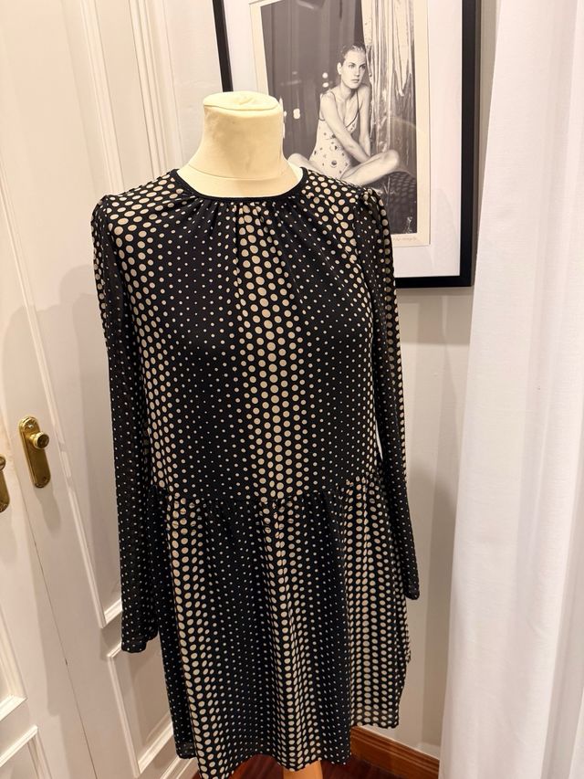 Vestido Michael Kors Negro y Beige