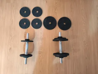 Mancuernas ajustables con discos