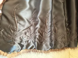 Abrigo piel sintético marrón