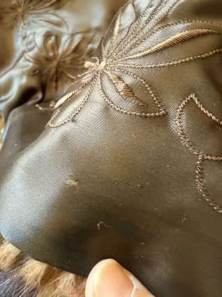 Abrigo piel sintético marrón