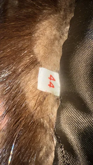 Abrigo piel sintético marrón