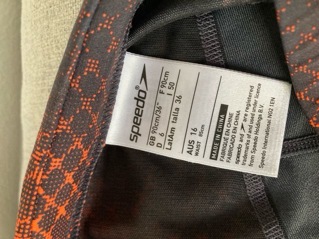 Bañador Speedo Negro y Naranja Talla M