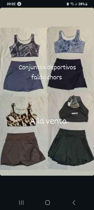 Conjuntos deportivos falda y top