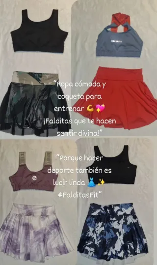 Conjuntos deportivos falda y top