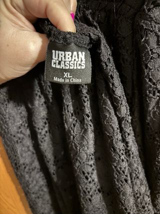 Mini Abito In Pizzo Nero Marca”URBAN CLASSICS”tgXL