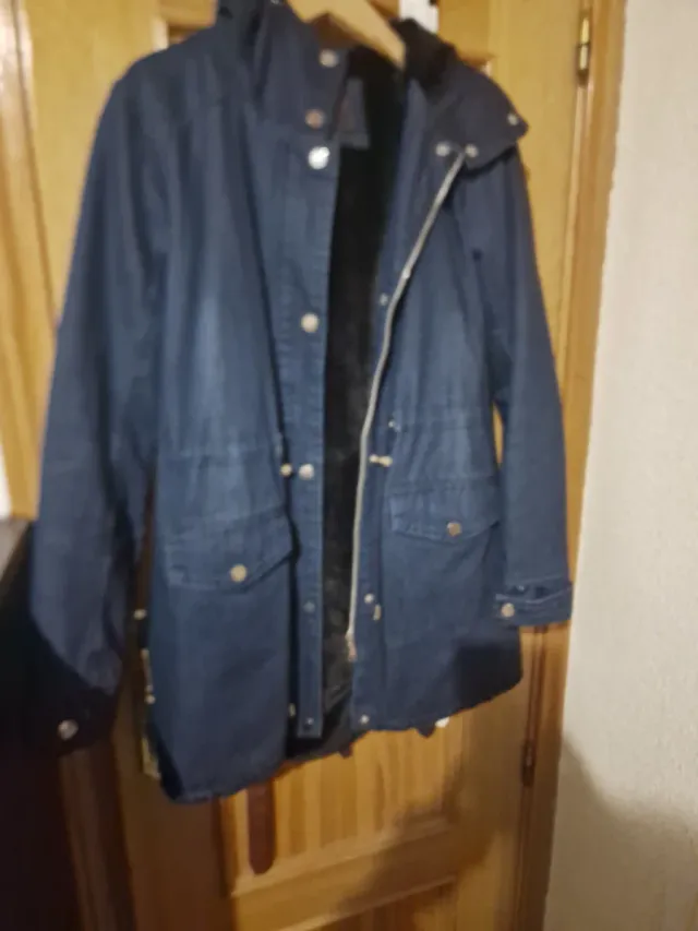 Chaqueta vaquera azul forrada