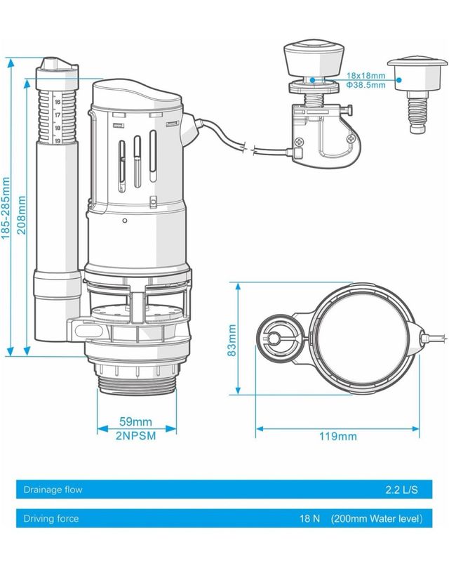 Mecanismo Cisterna Ibergrif M20522
