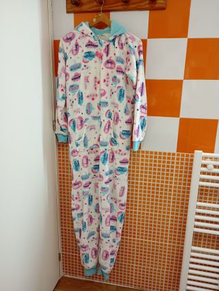 Pijama mono felpa cremallera