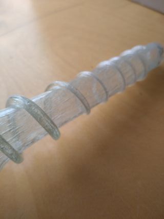 Vaso artigianale in vetro pulegoso - Modello 1