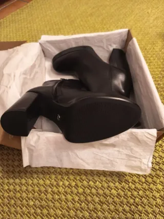 Botines Piel Negros Plataforma