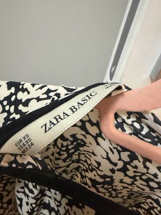 Camicia fantasia beige e nera