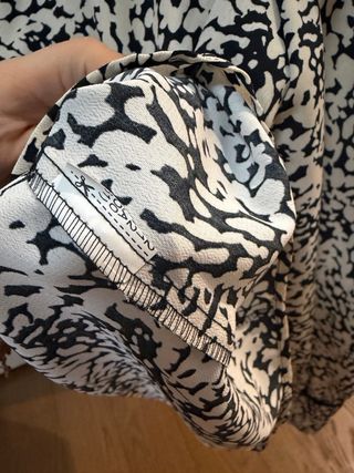 Camicia fantasia beige e nera