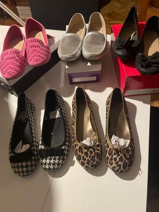 5 pares de manoletinas talla 41