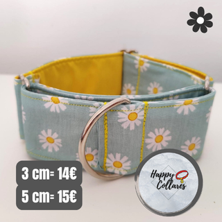Collar Martingale/Clic Perro 3/5cm Flores