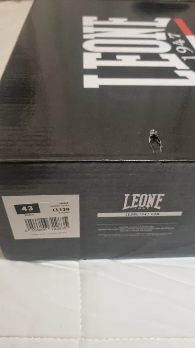 Zapatillas Boxeo Leone Negras y Rojas