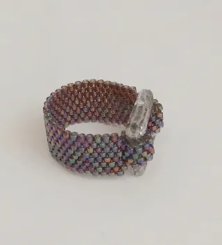 Anillo Miyuki multicolor- Swarovski® Elements.