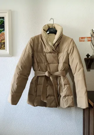 Chaqueta plumas Zara Talla S-M Beige