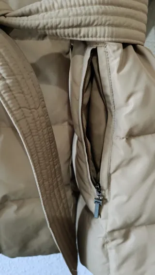 Chaqueta plumas Zara Talla S-M Beige