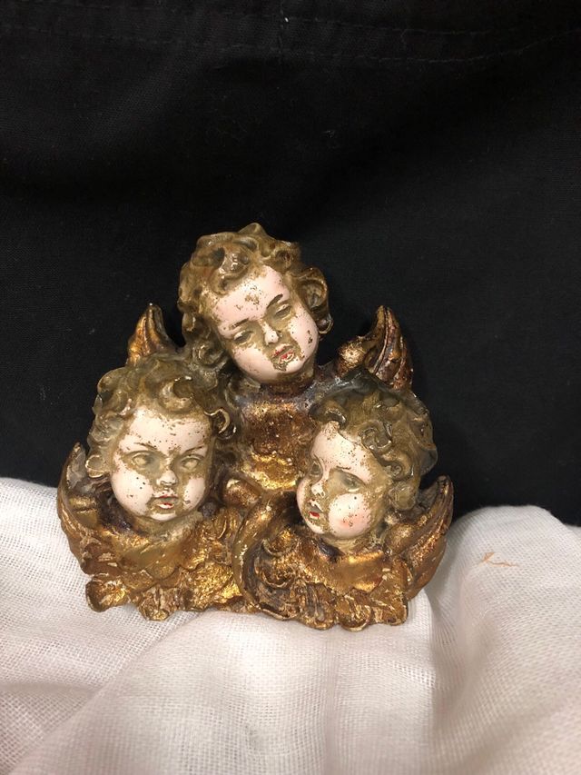 Angelitos para colgar dorados y rosas