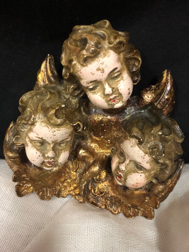 Angelitos para colgar dorados y rosas