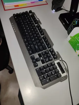 Teclado Gaming Woxter Stinger Gris y Negro