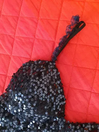 Abito paillettes blu