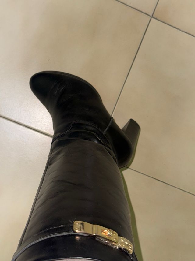 Botas de tacón alto negras talla 40