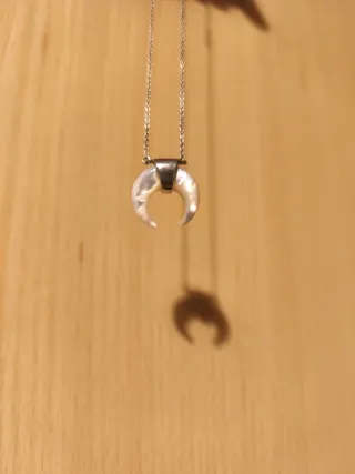 Colgante Luna Nácar Acero
