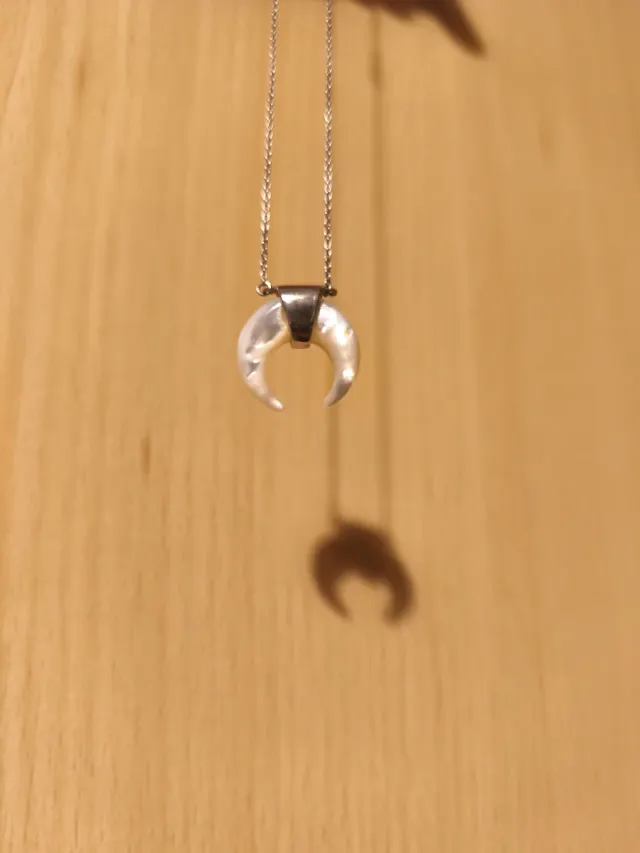 Colgante Luna Nácar Acero