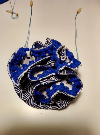 tela con cordón 8 compartimiento pequeño 1 grande